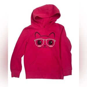 Girls cat hooded sweatshirt